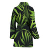 Palm Leaves Pattern Print Design PL07 Women Bathrobe