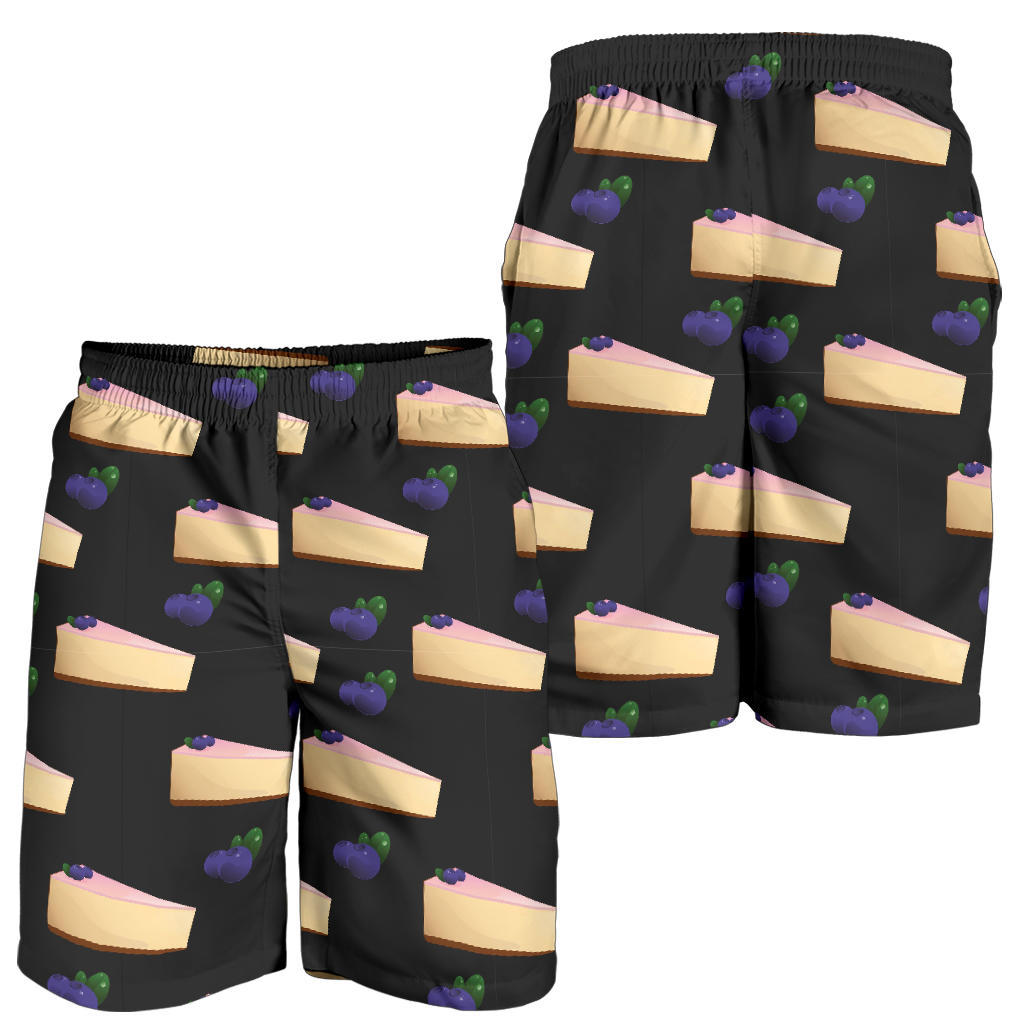 Cheesecake blueberry Pattern Print Design CK01 Mens Shorts