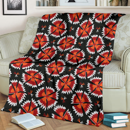 Carnations Pattern Print Design CN03 Fleece Blanket
