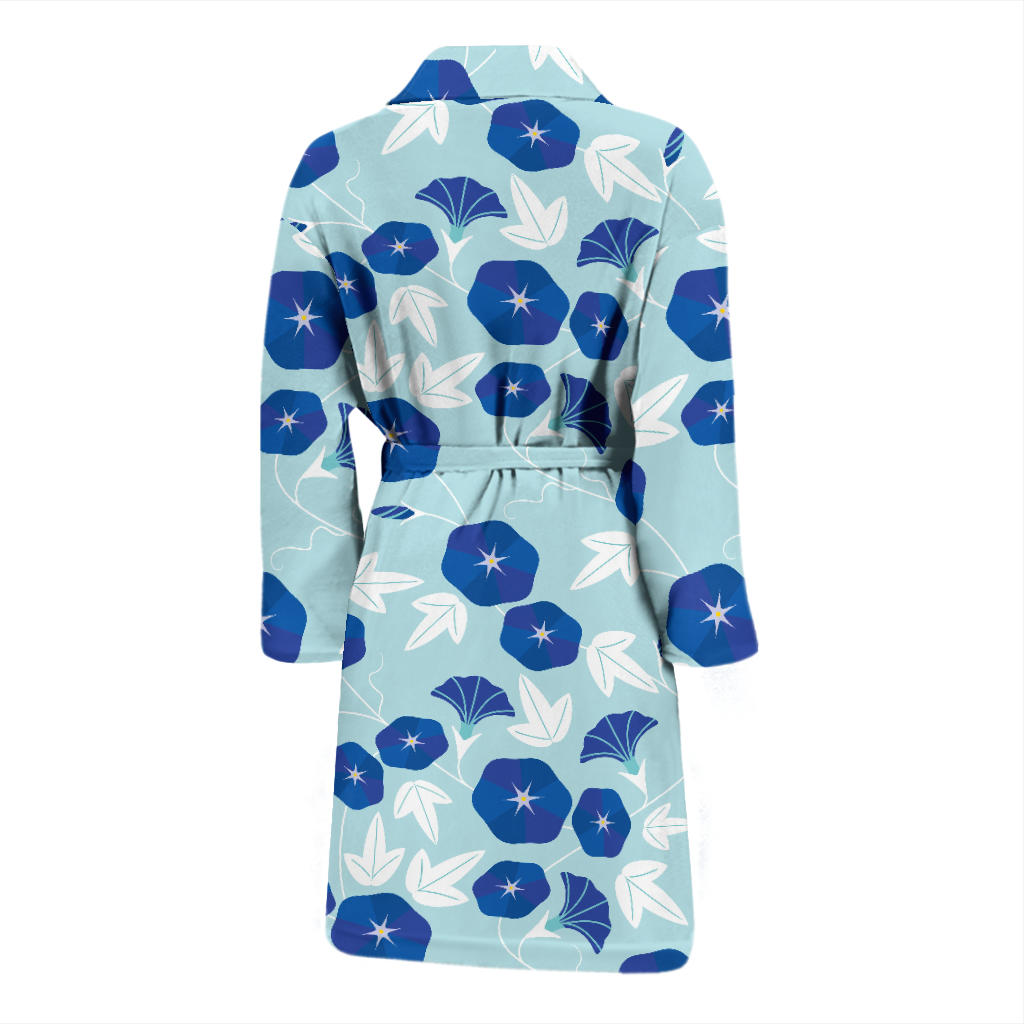 Morning Glory Pattern Print Design MG07 Men Bathrobe