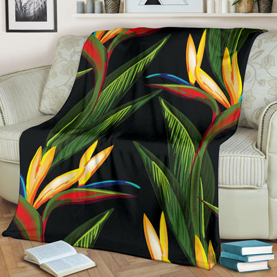 Bird Of Paradise Pattern Print Design BOP012 Fleece Blanket