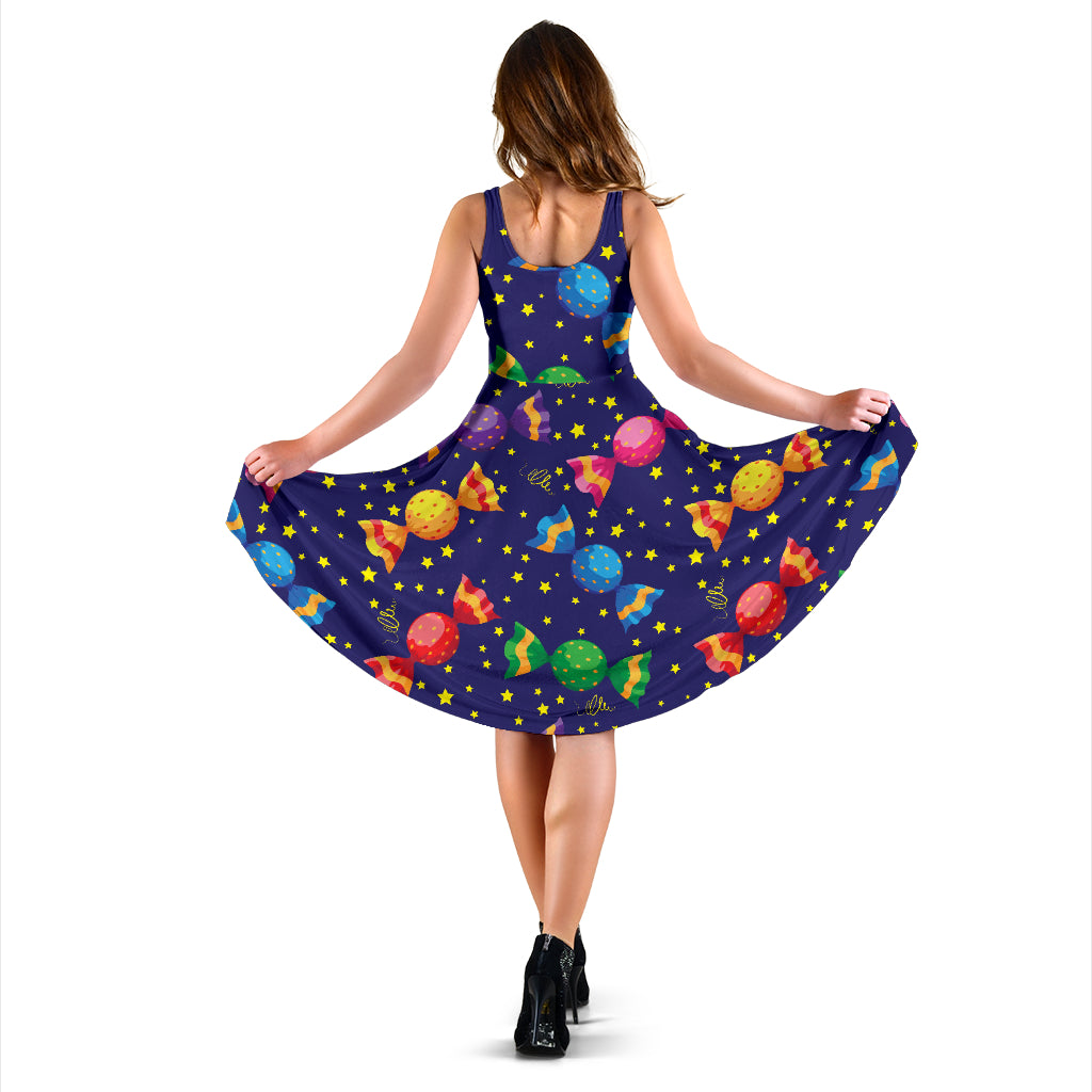 Candy Pattern Print Design CA06 Midi Dress