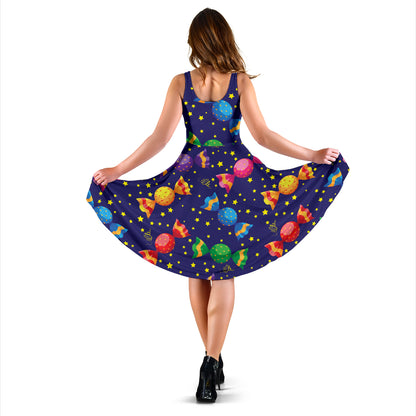 Candy Pattern Print Design CA06 Midi Dress