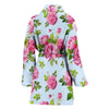 Rose Pink Pattern Print Design RO08 Women Bathrobe