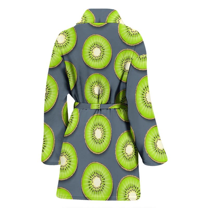 Kiwi Pattern Print Design KW06 Women Bathrobe