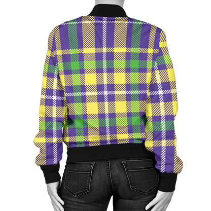 Mardi Gras Pattern Print Design 010 Women's Bomber Jacket