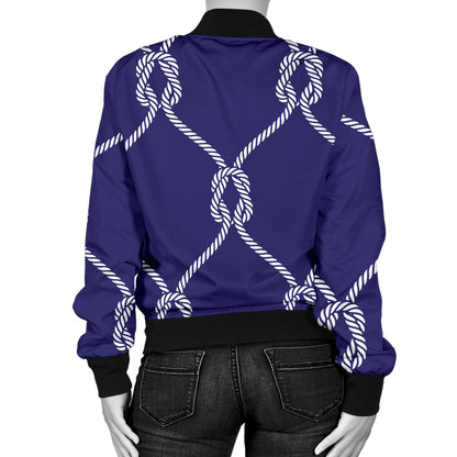 Rope Pattern Print Design A03 Women's Bomber Jacket
