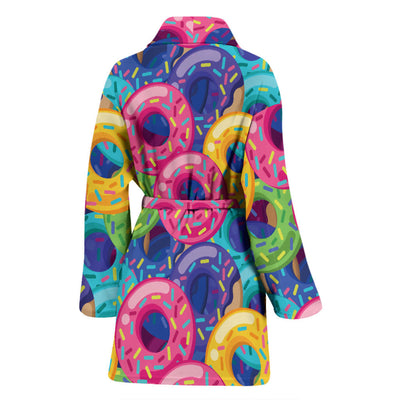 Donut Pattern Print Design DN010 Women Bathrobe