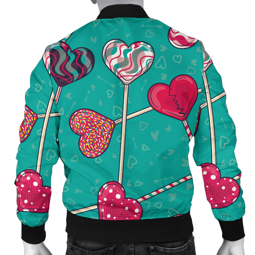 Lollipop Pattern Print Design LL01 Men Bomber Jacket