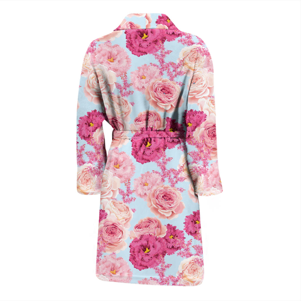 Lisianthus Pattern Print Design LT05 Men Bathrobe
