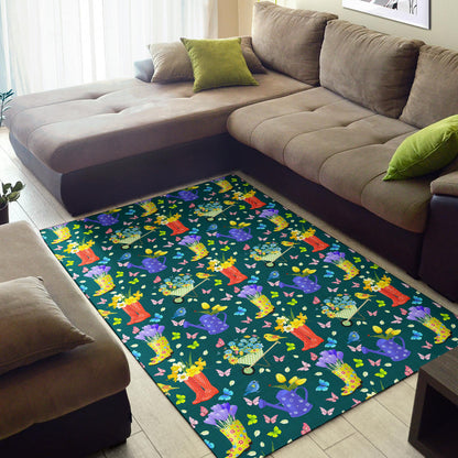 Gardening Pattern Print Design G08 Area Rugs