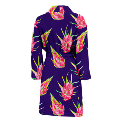 Dragonfruit Pattern Print Design DF02 Men Bathrobe