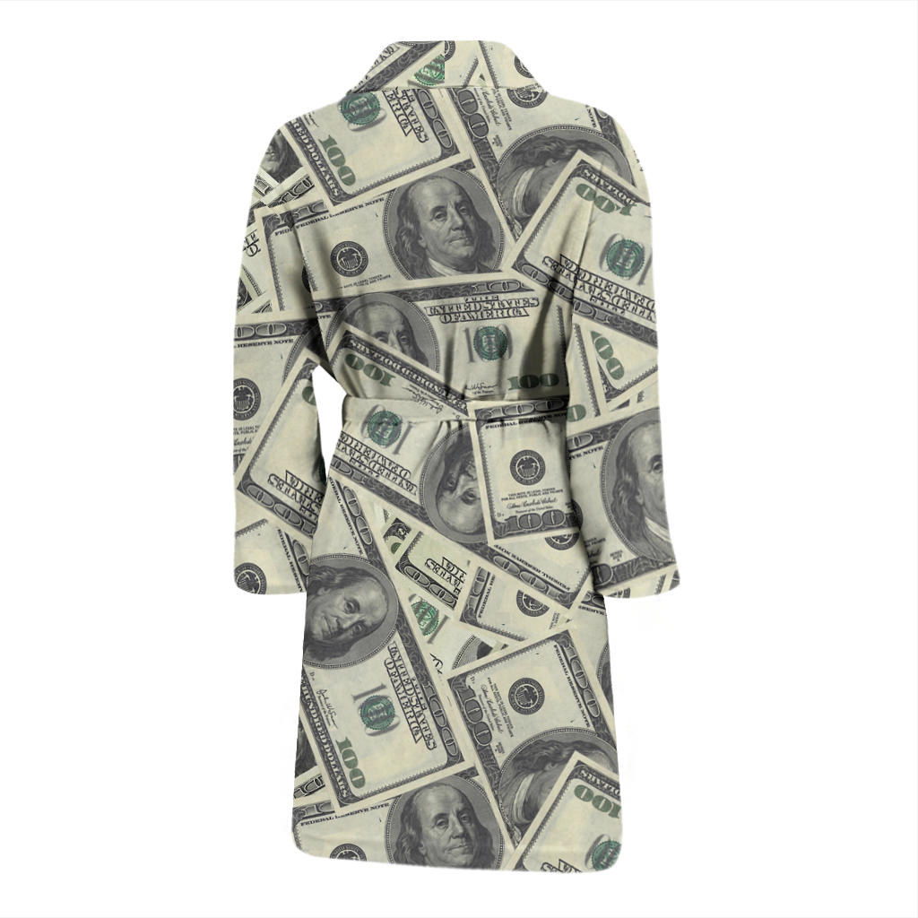 Dollar Pattern Print Design DO02 Men Bathrobe