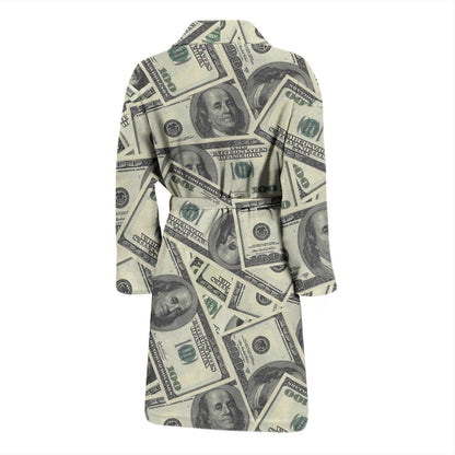 Dollar Pattern Print Design DO02 Men Bathrobe