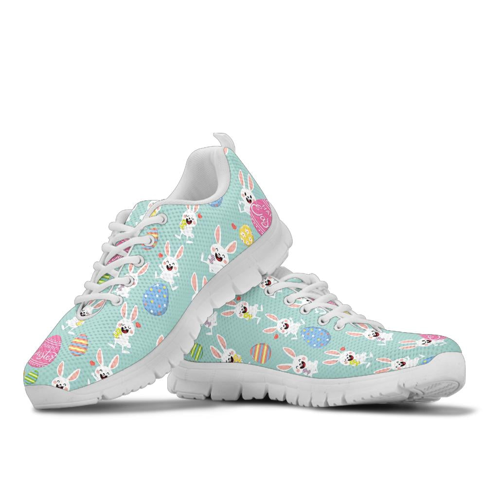 Easter Eggs Pattern Print Design RB014 Sneakers White Bottom Shoes