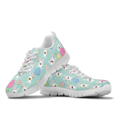 Easter Eggs Pattern Print Design RB014 Sneakers White Bottom Shoes