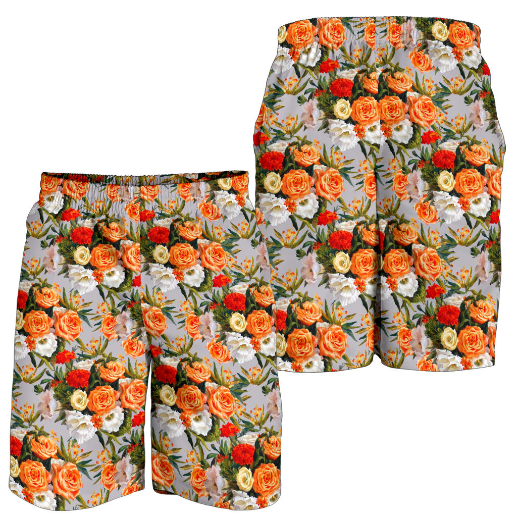 Lisianthus Pattern Print Design LT04 Mens Shorts