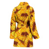 Palm Tree Pattern Print Design PT012 Women Bathrobe