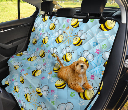 Bee Pattern Print Design BEE03 Rear Dog  Seat Cover