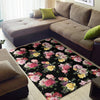 Rose Pattern Print Design RO010 Area Rugs