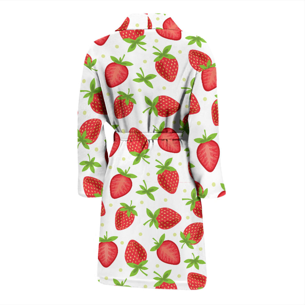 Strawberry Pattern Print Design SB07 Men Bathrobe