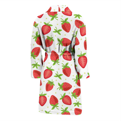 Strawberry Pattern Print Design SB07 Men Bathrobe