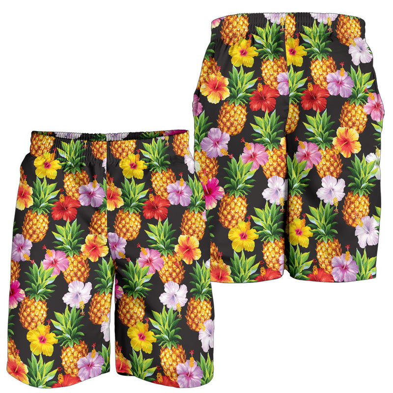 Pineapple Hibiscus Mens Shorts