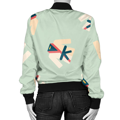Karate Pattern Print Design 02 Women's Bomber Jacket