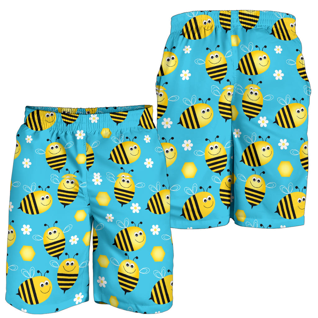 Bee Pattern Print Design BEE06 Mens Shorts