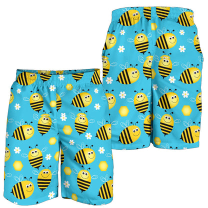 Bee Pattern Print Design BEE06 Mens Shorts