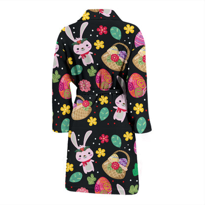 Easter Eggs Pattern Print Design RB05 Men Bathrobe