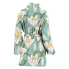 Lily Pattern Print Design LY09 Women Bathrobe