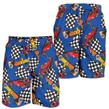Racing Pattern Print Design A01 Mens Shorts