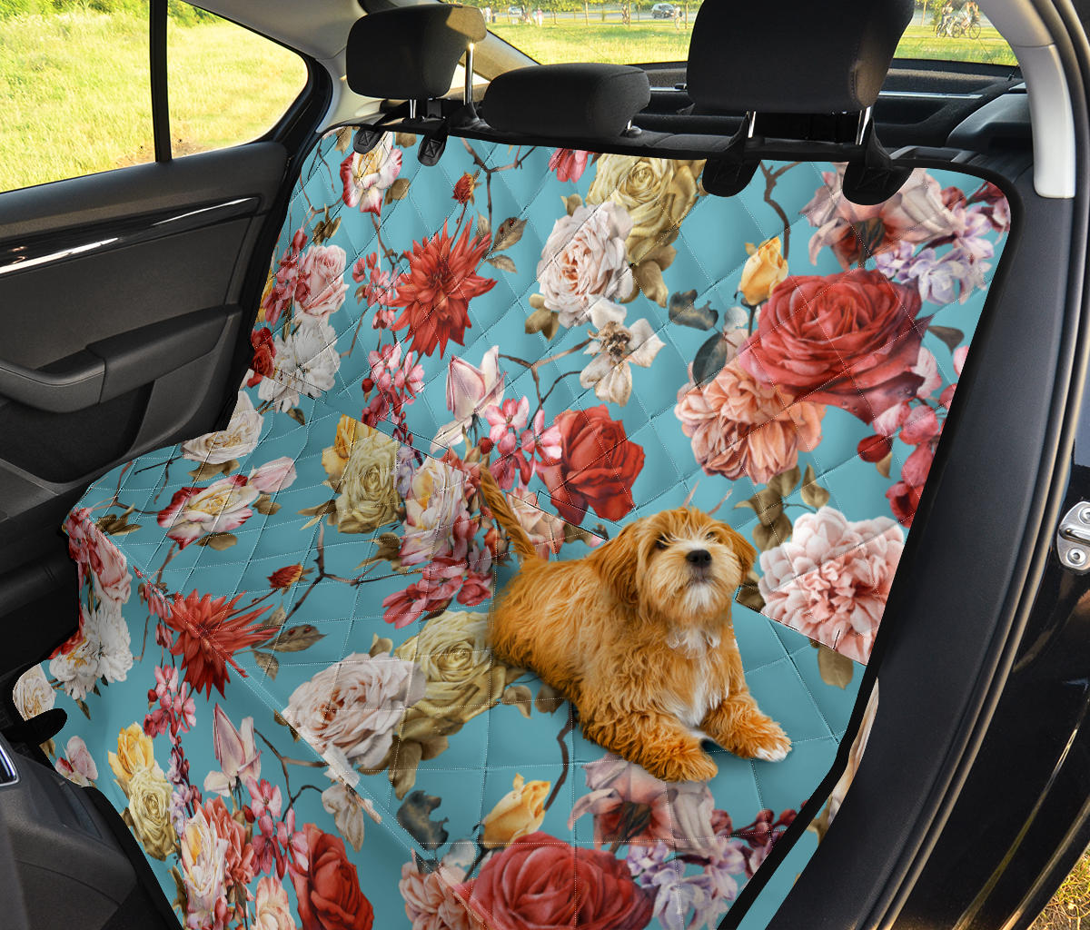 Summer Floral Pattern Print Design SF05 Rear Dog  Seat Cover