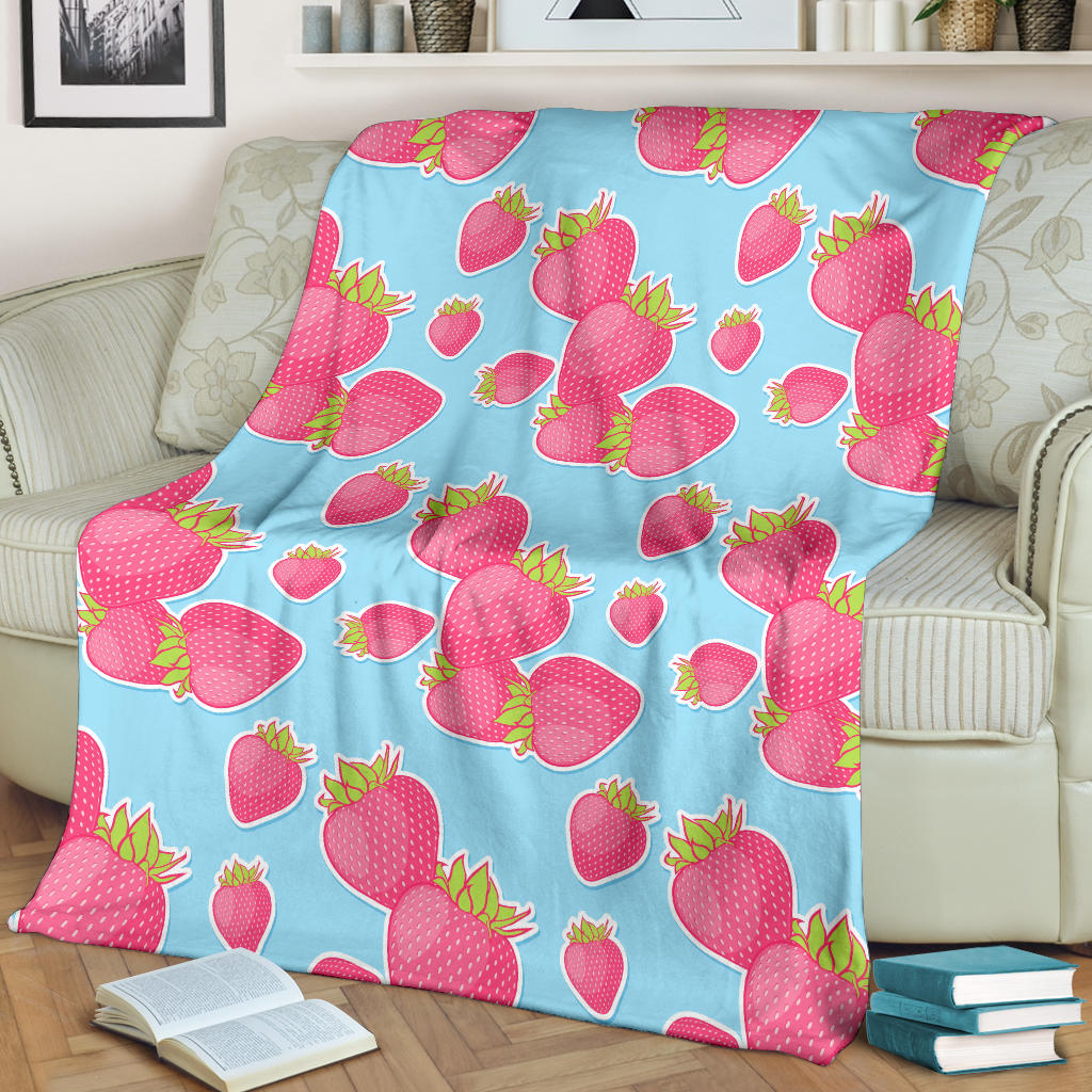 Strawberry Pattern Print Design SB04 Fleece Blanket