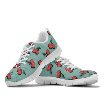 Cherry Pattern Print Design CH03 Sneakers White Bottom Shoes