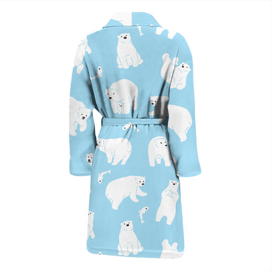 Polar Bear Pattern Print Design PB01 Men Bathrobe