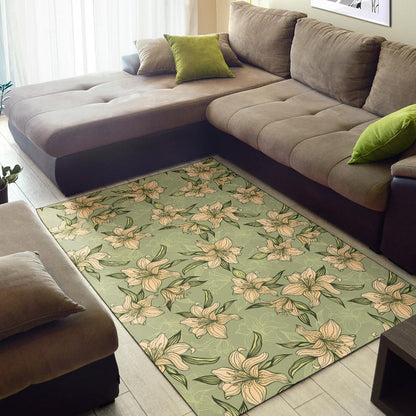 Lily Pattern Print Design LY06 Area Rugs