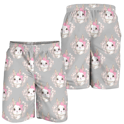 Rabbit Pattern Print Design RB07 Mens Shorts