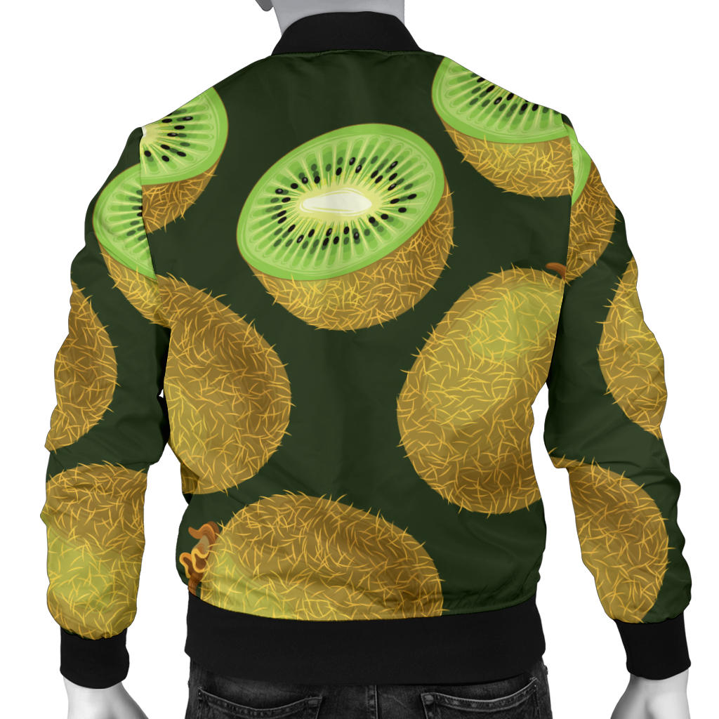 Kiwi Pattern Print Design KW04 Men Bomber Jacket