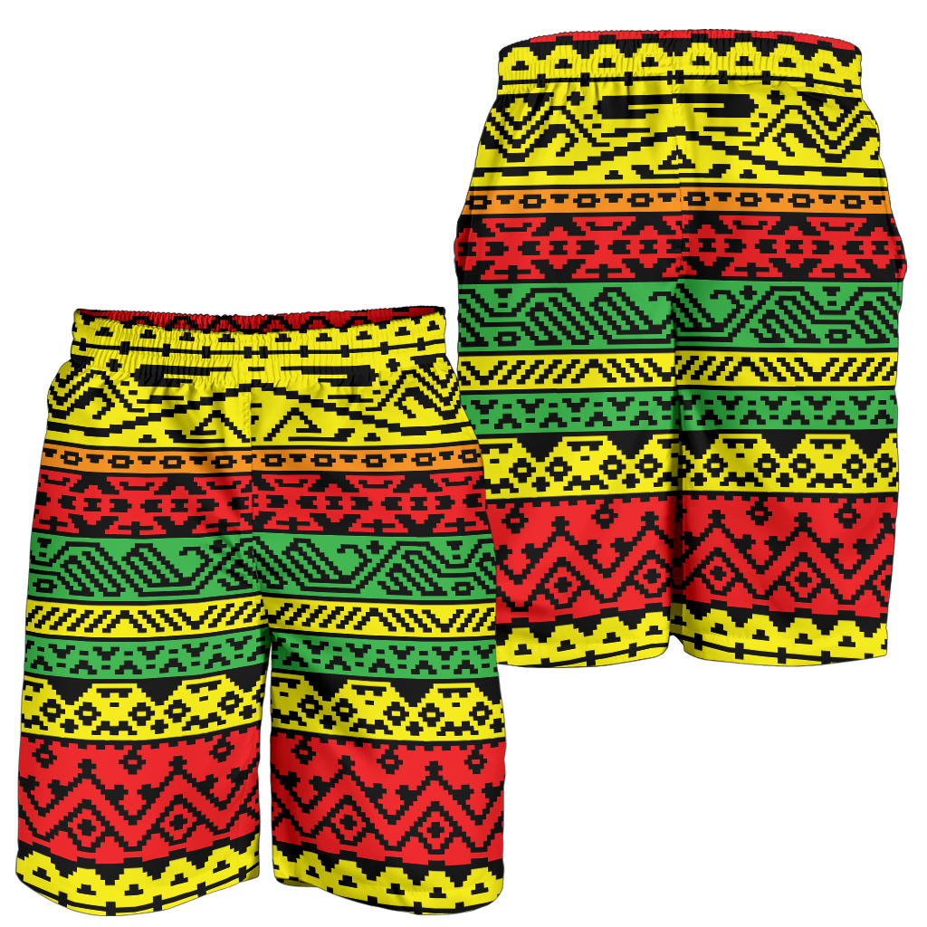 Rastafarian Pattern Print Design A02 Mens Shorts