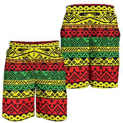 Rastafarian Pattern Print Design A02 Mens Shorts