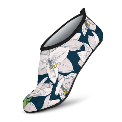 Amaryllis Pattern Print Design AL02 Aqua Water Shoes