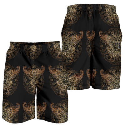 Gold Butterfly Ornamental Mens Shorts