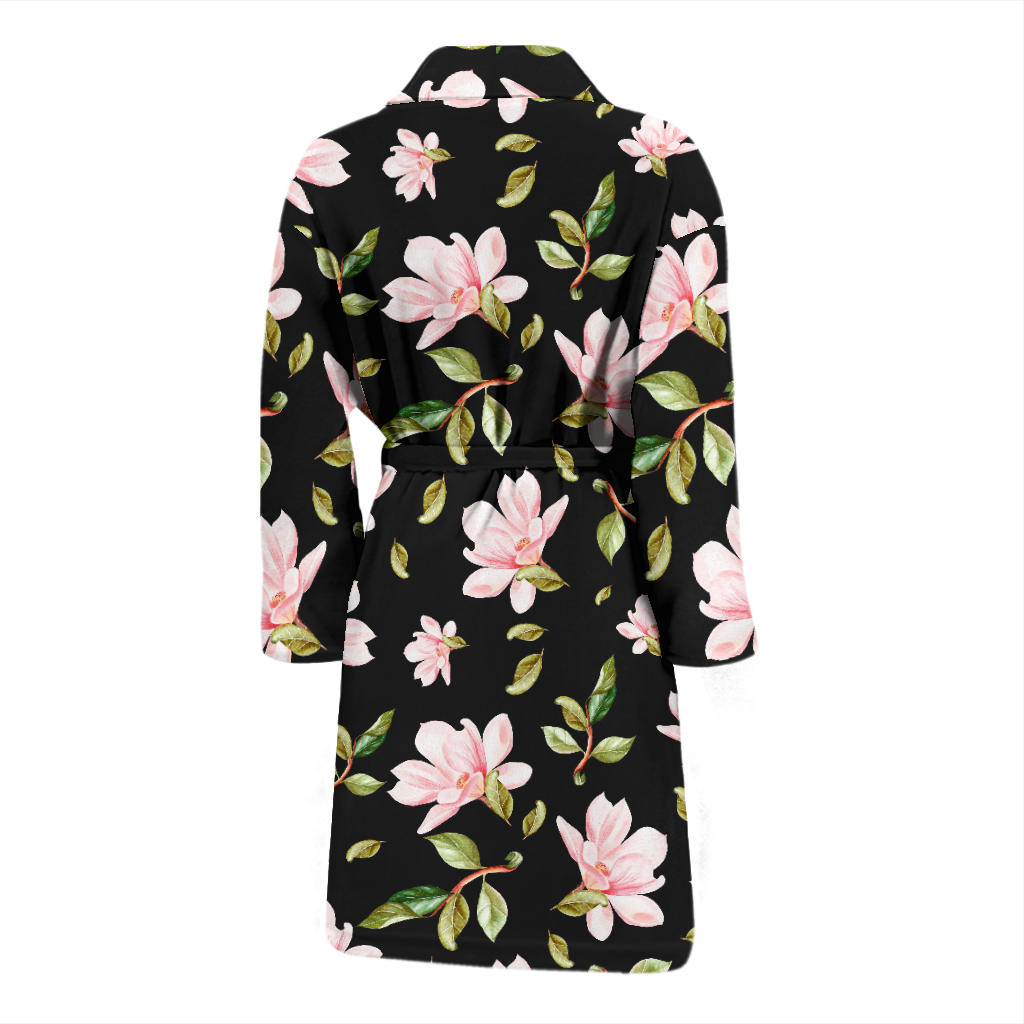 Magnolia Pattern Print Design MAG01 Men Bathrobe