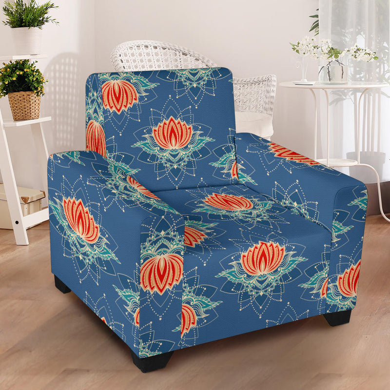 lotus Boho Pattern Print Design LO07 Armchair Slipcover