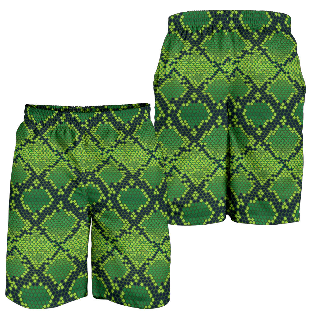 Python Green Pattern Print Design A01 Mens Shorts