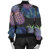 Pineapple Pattern Print Design PP04 Women Bomber Jacket