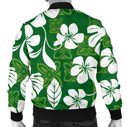 Hawaiian Themed Pattern Print Design H016 Men Bomber Jacket