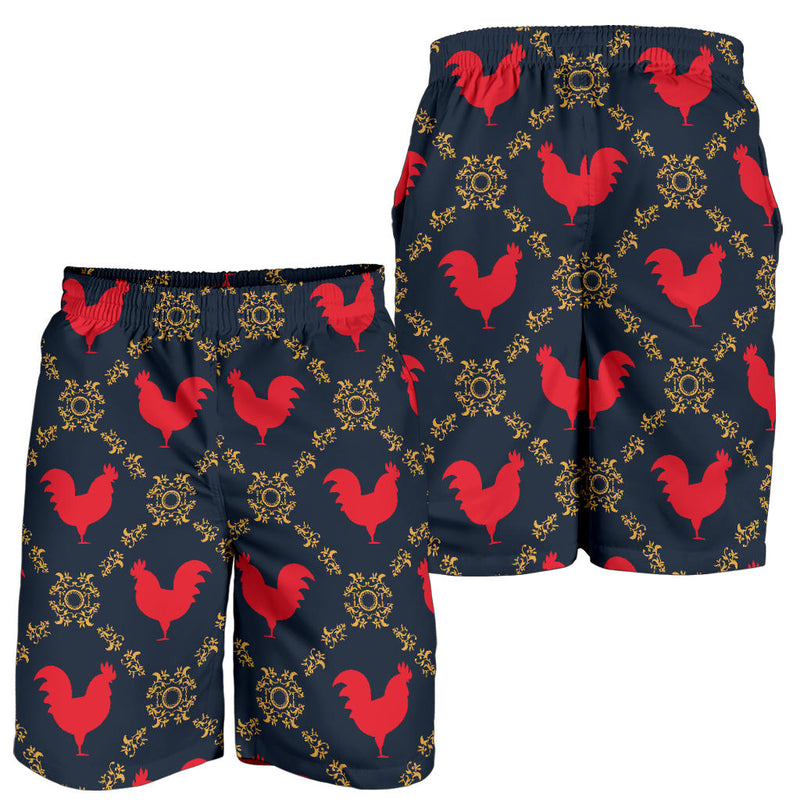 Rooster Pattern Print Design A02 Mens Shorts